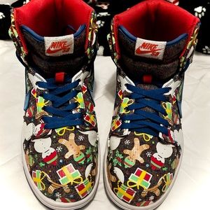 Nike SB Dunk High Pro x Concepts Ugly Christmas Sweater 2017 Men’s Size 10
